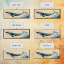 Japanese Style Wabi Sabi Painting Canvas Print of a Whale | Nautical Decor | Animal Print | Ocean Art | Whale Wall Art | Whale Decor