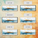 Horizontal Painting Print of Nantucket, Framed Canvas, Nautical Wall Art, Seascape landscape painting, Panoramic Nantucket Wall Art