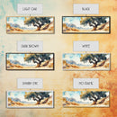 Huge Living Room Wall Art Painting of Joshua Tree, Framed Canvas Print, Oversized Horizontal Panoramic Art, Desert Painting