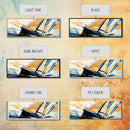 Pop Art Sailboat Painting Print - Vibrant Colorful Seascape Art - Nautical Landscape - Panoramic Ultra Wide Wall Art - Sail Boat Art