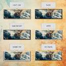 The Storm - Sailboat Battles a Hurricane Framed Canvas Print Panoramic Nautical Decor Fisherman Painting Nautical Landscape Painting
