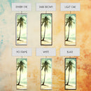 Framed Canvas Print Tall Palm Tree Art Coastal Cowgirl Wall Art, Beach Living Room Decor, Tropical Nautical Art, Skinny Wall Canvas Print
