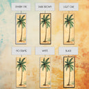 Framed Canvas Print Tall Skinny Palm Tree Art Nautical Coastal Decor, Beach-Inspired Tropical Wall Art, Guest Room Art, Gift Idea Her