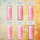 Pink Ribbons Canvas Print Abstract Feminine Wall Art Whimsical Vertical Decor Skinny Boho Gift Idea Light Pink Aesthetic
