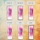 Pink Lipstick Duo Canvas Print, Whimsical Minimalist Vertical Wall Art, Light Pink Cosmetic Art, Gift Idea, Bedroom Skinny Artwork