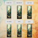 Underwater Trout Scene Canvas Print Rustic Wall Art Fly Fishing Art Wildflower Painting Skinny Art Vertical Rustic Decor