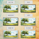 Sunny Meadow Elegance Canvas Print Featuring Oak Tree Art and Wildflower Painting Rustic Decor for Living Room Wall Art