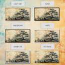 Pine Tree on Rocks Canvas Print Rustic Wall Art Wabi Sabi Minimalist Artwork Zen Art Bedroom Decor Horizontal Landscape Painting