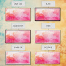 Abstract Pink Writing Framed Canvas Print, Light Pink Wall Art Chinoiserie Whimsical Decor, Rustic Wall Art Horizontal Gift Idea