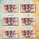 Cozy Socks Canvas Print, Rustic Light Pink and Warm Toned Painting, Whimsical Art as Fall Decor for Bedroom or Lounge Area