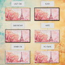 Eiffel Tower Cherry Blossom Canvas Print - Light Pink Wall Art Paris Landscape Romantic Living Room Art Bedroom Rustic Decor