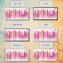 Assorted Lipstick Shades Illustration in Light Pink Wall Art on Canvas Print, Makeup Lover's Room or Vanity Decor Idea