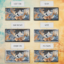 Swirling Blue Orange Canvas Print, Geometric Wall Art Nautical Rustic Decor, Moody Abstract Artwork Idea Horizontal Living Room Design