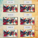 Abstract Skull Art Framed Canvas Print, Moody Colorful Halloween Wall Decor, Unique Living Room Art, Vibrant Therapy Art Gift Idea