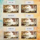 Golden Autumn Mist Canvas Print Featuring Birch Tree Painting and Moody Art Rustic Wall Art Above Sofa Art for Living Room