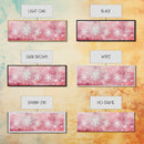 Framed Canvas Print of Snowflakes on Pink Background Featuring Cozy Winter Wall Art or Light Holiday Bedroom Seasonal Decor