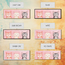Framed Canvas Print of Whimsical Cat Portraits in Pink Shades Featuring Cute Wall Art for Pet Lovers’ Room or Playful Dorm Decor