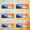 Coastal Canvas Print of Abstract Surf Wall Art with Bright Blue Waves, Nautical Painting, Coastal Cowgirl Wall Art, Gift Idea