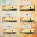 Golf Swing Elegance Framed Canvas Print – Rustic Decor, Golf Art, Panoramic Painting, Horizontal Wall Art, Gift Idea For Him