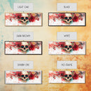 Vibrant Skull Art Framed Canvas Print, Dark Angels Wall Art with Floral Design, Skull and Rose Painting, Gothic Floral Home Decor, Boho Wall Art
