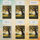 Vibrant Meadow Tree Canvas Print Rustic Wall Art Wildflower Landscape Painting Living Room Artwork Above Sofa Art Fall Decor