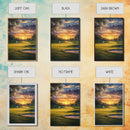 Golf Sunset Canvas Print, Scenic Landscape Painting, Farmhouse Living Room Art, Horizontal Rustic Decor, Gift Idea for Him