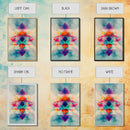 Sacred Geometry Art Framed Canvas Print Sacred Patterns Wall Decor Moody Abstract Geometric Wall Art Living Room Zen Artwork Gift