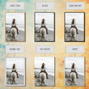 Serene Beach Ride Canvas Print Horse and Ocean Wall Art Coastal Cowgirl Rustic Decor Framed Canvas Home Living Room Artwork Gift