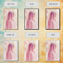Feminine Veil Portrait Canvas Print Light Pink Wall Art Afrocentric Wall Art Moody Art Living Room Decor Romantic Room Aesthetic