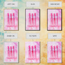 Light Pink Lipstick Trio Canvas Print, Whimsical Art, Makeup Wall Art, Pink Abstract Art, Feminine Decor, Bedroom Art, Gift Idea for Her
