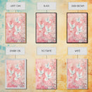 Cherry Blossom Art with Peaceful Doves Framed Canvas Print, Angelic Bird Art Pink Decor, Whimsical Bedroom or Living Room Gift