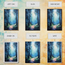 Enchanting Forest Canvas Print, Moody Blue Landscape Painting with Pine Tree Art, Above Sofa Rustic Wall Artwork