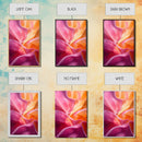 Fluid Pink Orange Canvas Print Featuring Bright Abstract Art Nouveau Style, Perfect Living Room Wall Art and Wabi Sabi Aesthetic