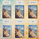 Sunny Beach Landscape Framed Canvas Print Coastal Seascape Painting Nautical Wall Art Gift Idea Bedroom Decor Rustic Nautical Painting