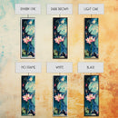 Lotus flower, teal wall art, botanical prints, wildflower painting, moody art, vertical wall art, canvas print, living room art