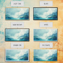 Serene Fjord, coastal landscape art, panoramic art, moody art, minimalist art, Canvas Print, above bed wall art, living room art