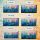 Abstract Seaweed, Framed Canvas Print, ocean art, botanical prints, teal wall art, pink abstract art, extra wide art, coastal decor