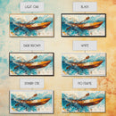 Nautical painting, boat painting, framed canvas print, extra wide art, seascape painting, rustic wall art, coastal wall art, ocean waves