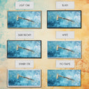 Wabi sabi art, minimalist art, framed canvas print, extra wide art, abstract painting, rustic wall art, textured blue wall decor