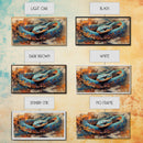 Blue Snake, abstract animal art, framed canvas print, moody art, wildlife painting, bold colors, rustic decor, modern wall art