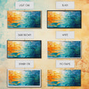 Water Reflection, Abstract Seascape, Nautical Wall Art, Coastal Painting, Horizontal Wall Art, Canvas Print, Extra Wide Art