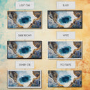 Ocean Abyss, oyster painting, abstract coastal art, framed canvas print, nautical wall art, extra wide art, blue wall art