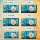Abstract Floral, Botanical Prints, Coastal Landscape Art, Wabi Sabi Art, Framed Canvas Print, Extra Wide Art, Blue and Gold Wall Art