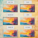 Fiery Sunset, Moody Art, Lake Tahoe Art, Colorful Landscape, Southwest Wall Art, Panoramic Painting, Framed Canvas Print, Nature Art