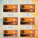 Sunset Tree, orange wall art, oak tree art, moody art, panoramic art, extra wide art, rustic wall art, Framed Canvas Print