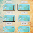 Power Lines, minimalist art, boho wall art, extra wide art, blue and green wall art, wabi sabi art, above sofa art, Canvas Print