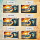 Ocean wave, sunset surf, seascape painting, framed canvas print, surf wall art, nautical painting, coastal decor