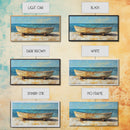 Rustic Boat, Framed Canvas Print, coastal wall art, nautical decor, rustic art, extra wide painting, panoramic painting