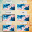 Blue Pink Abstract, Fluid Art, Ocean Inspired, Canvas Print, Whimsical Art, Light Pink Wall Art, Teal Wall Art, Therapy Art
