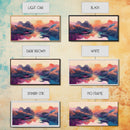 Sunset Landscape, Pink Orange Wall Art, Moody Art, Southwest Wall Art, Extra Wide Art, Horizontal Wall Art, Framed Canvas Print, Above Bed Art
